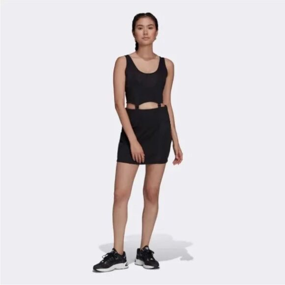ADIDAS | Always Original Two in One Black Cutout Dress Women’s Size Medium - Picture 2 of 13